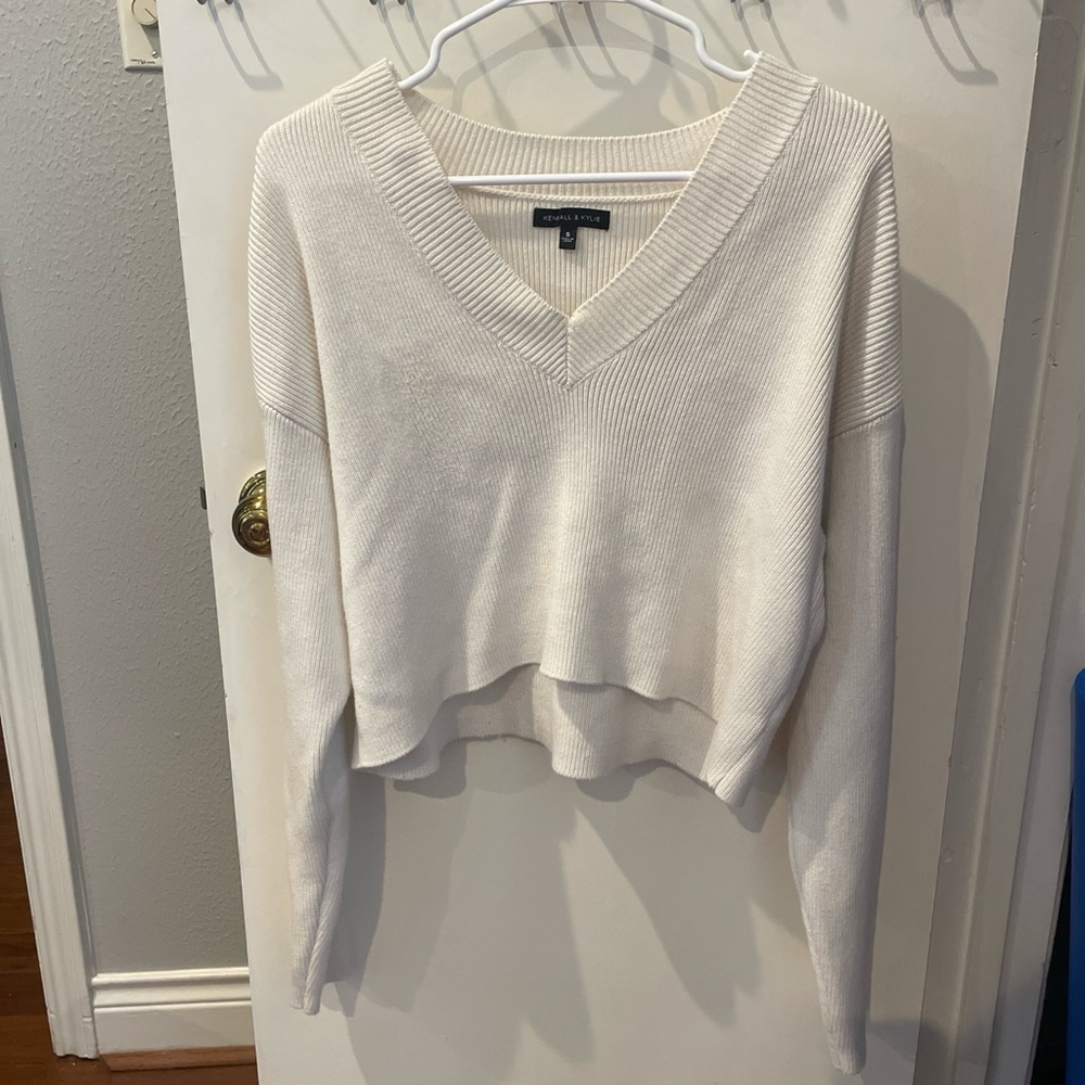 Pacsun White cropped sweater